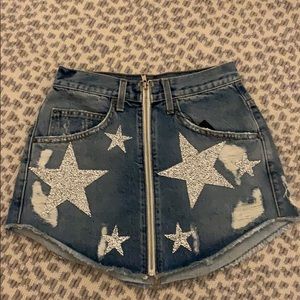 Carmar denim star skirt